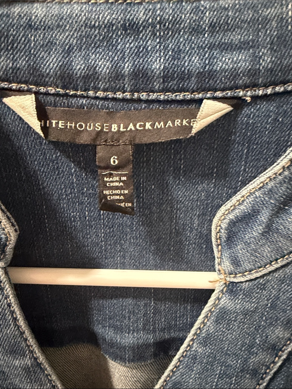 White House Black Market Blue Denim Shirt Dress with Belt - Picture 2 of 4